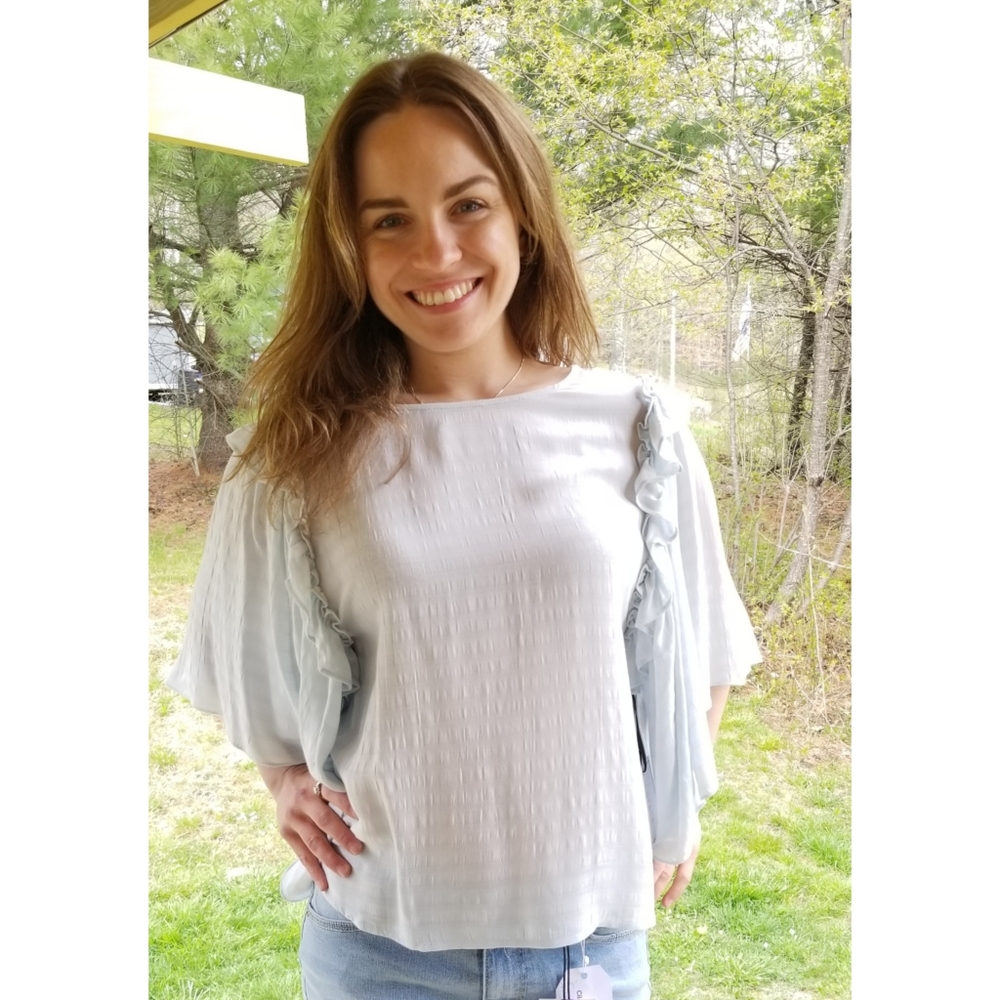 1.State Ruffles Bell Sleeves Top, S, NWT - Picture 6 of 13